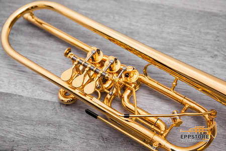SCHAGERL Trompete - Hans Gansch, vergoldet