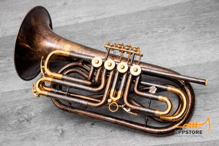 BRASSEGO Basstrompete Bb - X-Art Vintage mit vergoldeten Einzelteilen